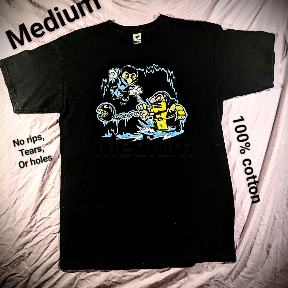 Nintendo Wario Battle T-shirt Size Medium Graphic Tee